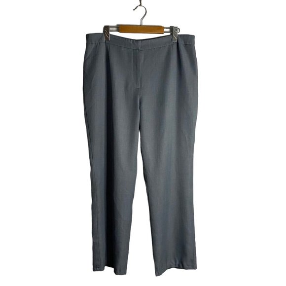 Le Suit Women's Heather Blue Straight Leg Ankle Pants - Picture 1 of 8